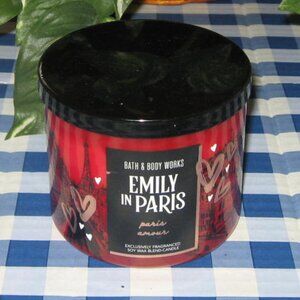 BBW Emily In Paris  3 Wick Candle  Paris Amour NEW NIB